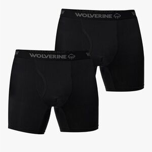 Wolverine Boxer Briefs 2 Pack , Black, XX-Large